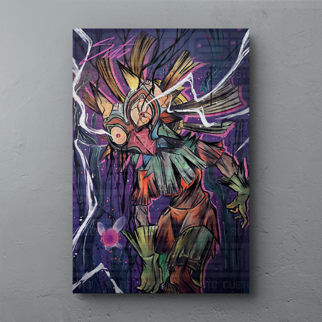 Corrupted Mask - Aluminum Print